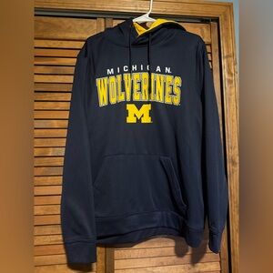 Michigan Navy and Yellow Wolverines Pullover Hoodie